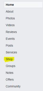 Facebook shopping